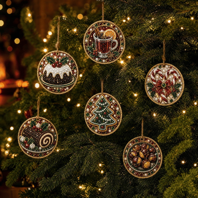 🎄Christmas DIY Diamond Painting Ornaments Kit (6 PCS)🎅
