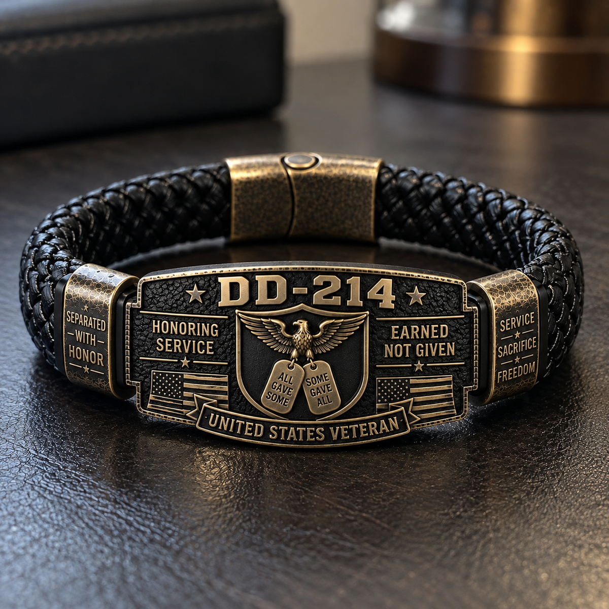 100% Handmade DD-214 Veteran Honor Bracelet(𝐂𝐡𝐚𝐝 𝐒𝐦𝐢𝐭𝐡 𝐇𝐚𝐧𝐝𝐦𝐚𝐝𝐞®)