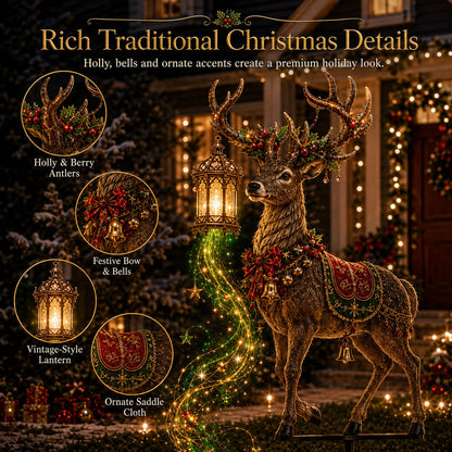 🔥Hot Sale 40% OFF🎄Light-Up Reindeer Christmas Yard Stake
