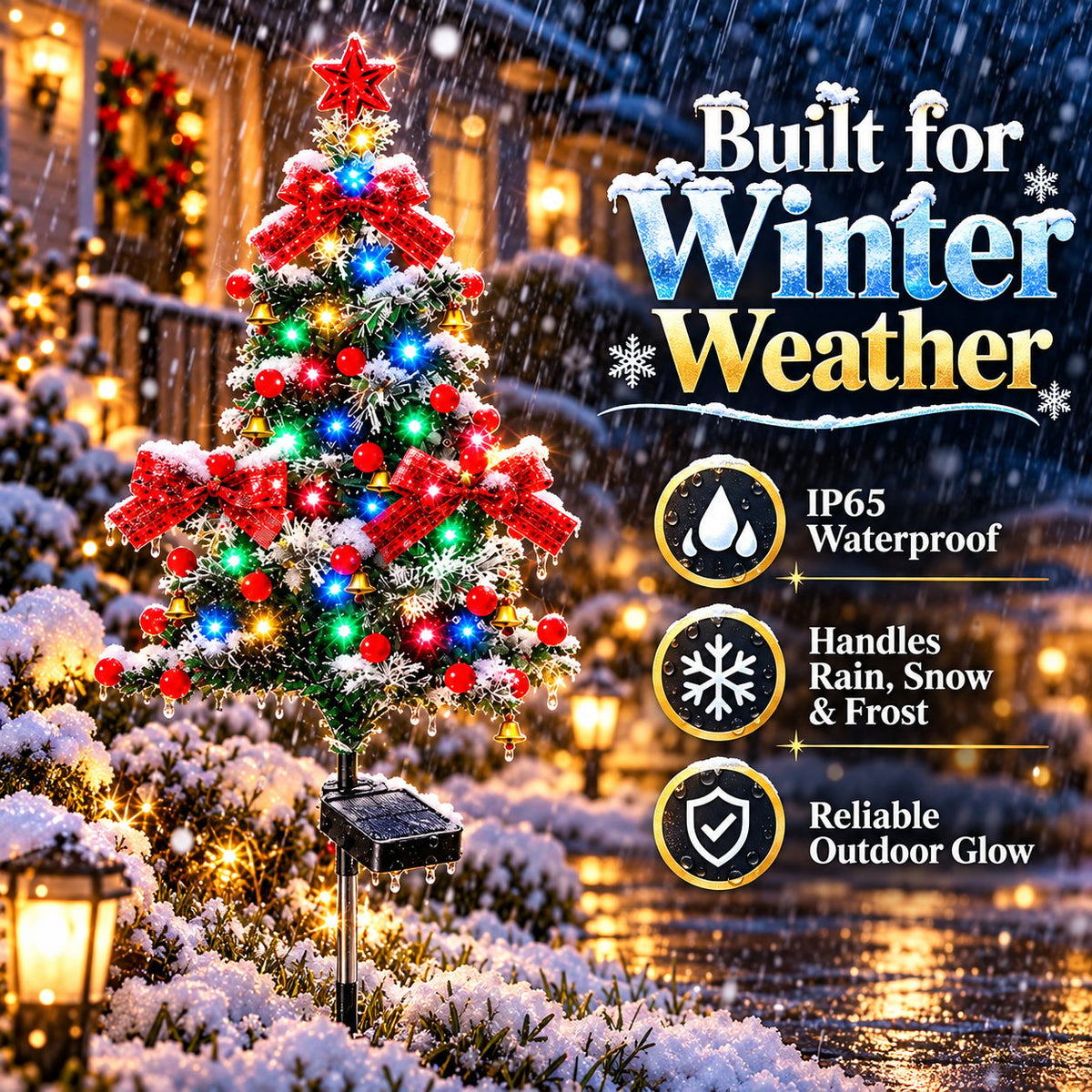Last Day Promotion! 🔥 Solar Cedar Christmas Tree Lights| Festive Outdoor Holiday Decor ✅️BUY 4 GET 20% OFF