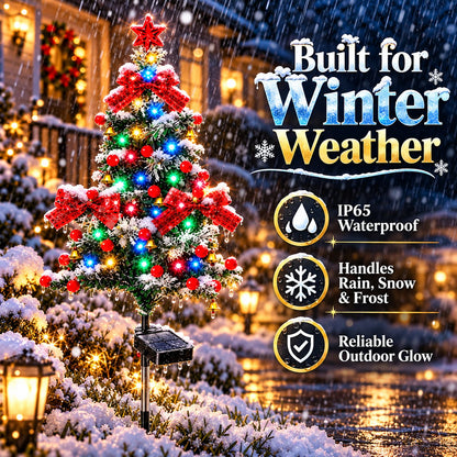 Last Day Promotion! 🔥 Solar Cedar Christmas Tree Lights| Festive Outdoor Holiday Decor ✅️BUY 4 GET 20% OFF