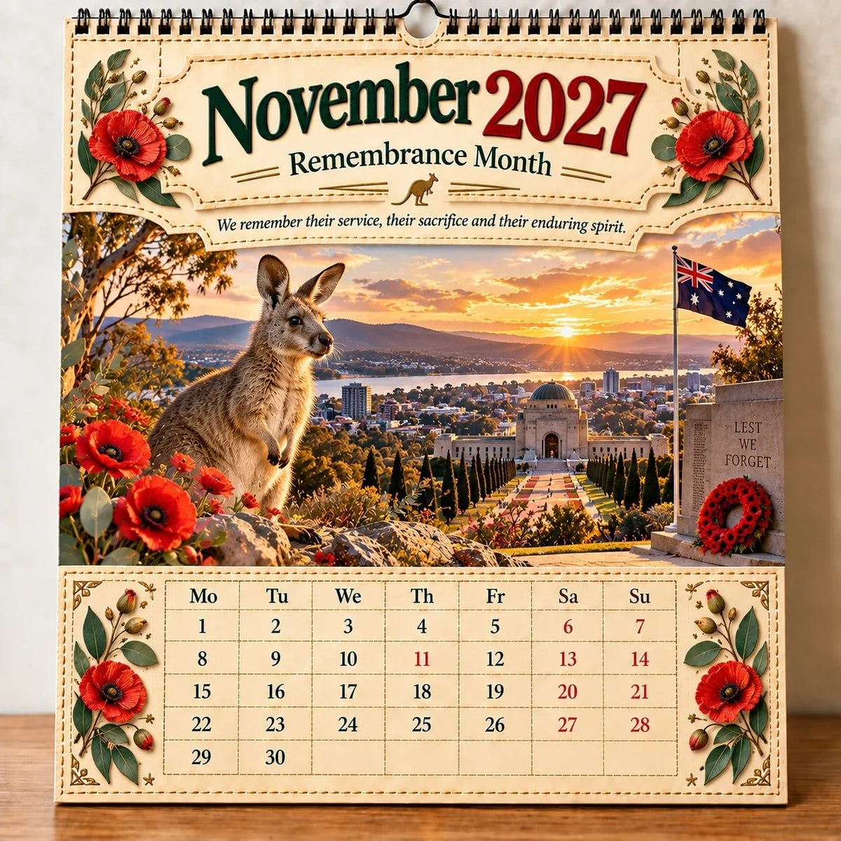 🔥🦘- 2027 Australia 125th Anniversary Wall Calendar 🐨