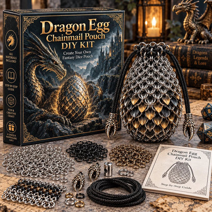 Dragon Egg Chainmail Pouch DIY Kit – 8 Fantasy Styles