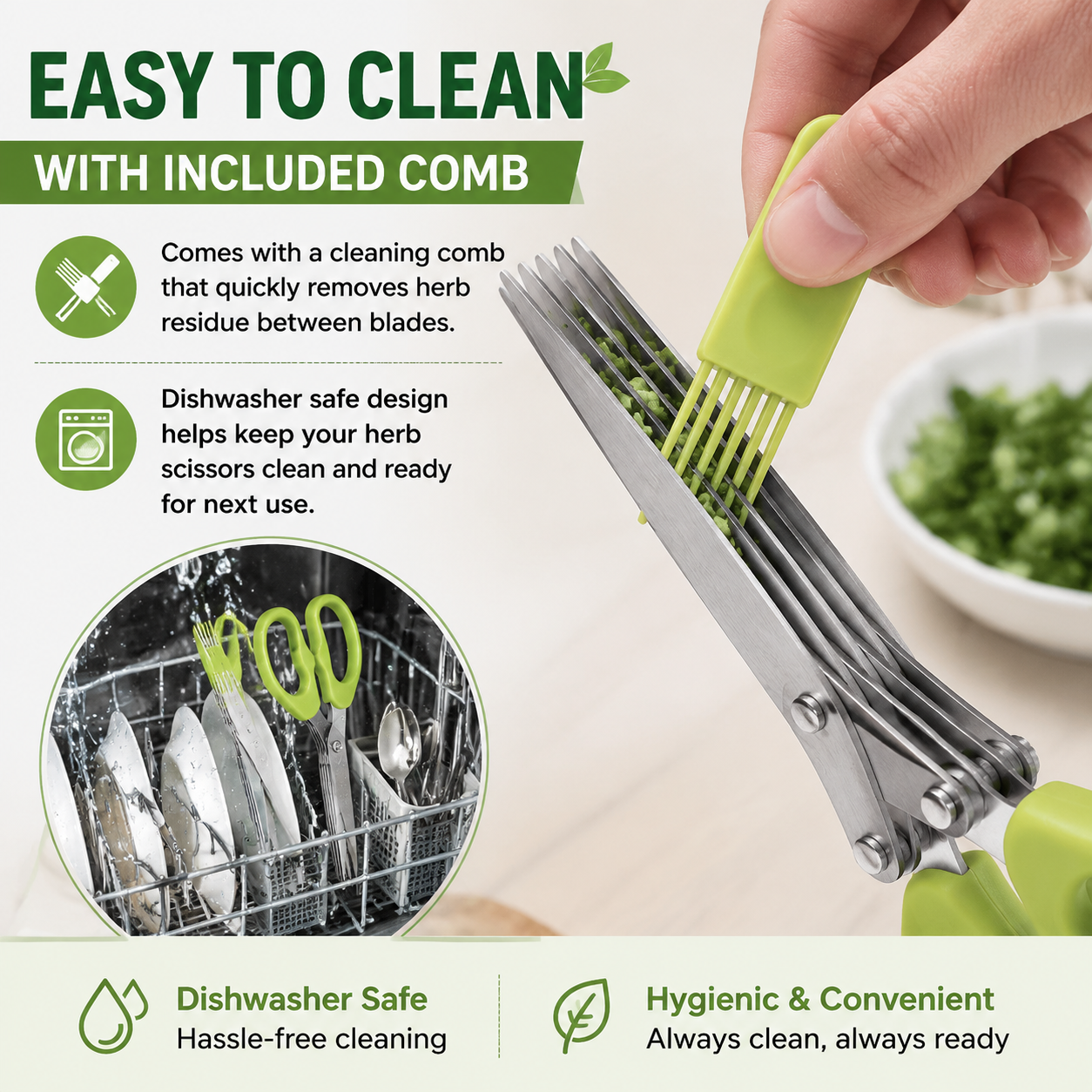 Kitchen-Grade Five-Layer Stainless Steel Multi-Functional Scallion Cutter
