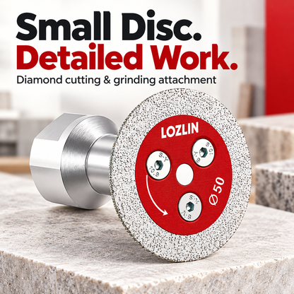 💎 50mm Diamond Tile Cutting Grinding Disc | Compact Diamond Saw Blade for Angle Grinder, Tile Recess Trimming & Drain Opening Shaping