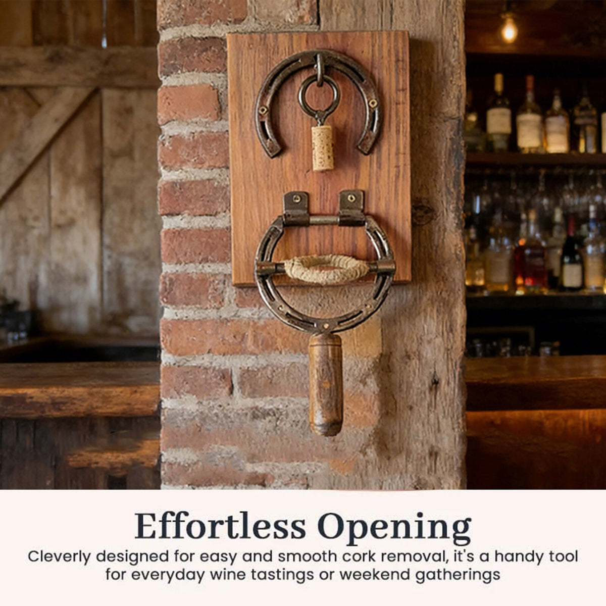 Wall Mounted Horseshoe Bottle Opener