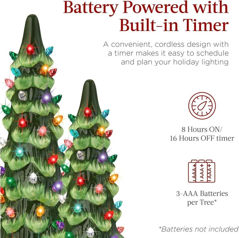 🔥Christmas Sale🎁Retro Hand-Painted Tabletop Christmas Trees🎄