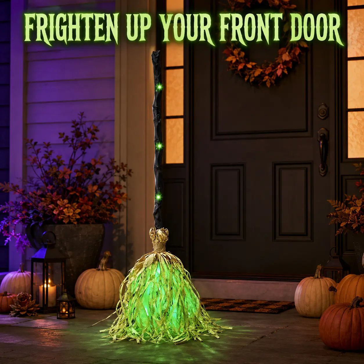 🎃 Animated Dancing Witch Broom with Lights & Music