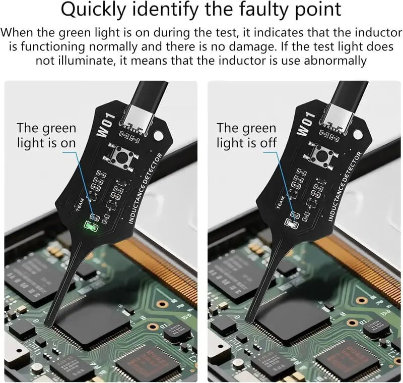 Type-C Inductance Tester Motherboard Coil Tester, Electronic Circuit Board Inductor Detector