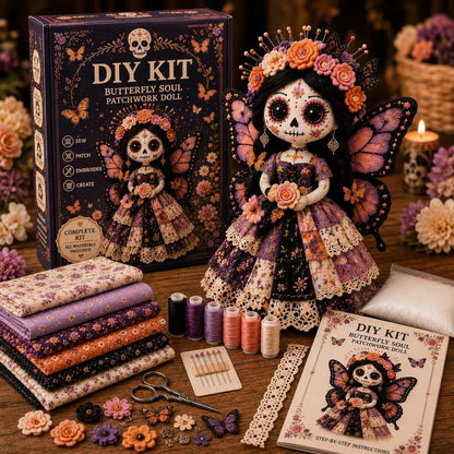 🖤 DIY Day of the Dead Patchwork Doll Kit