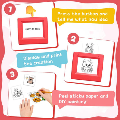 AI Voice-Activated Mini Sticker Printer