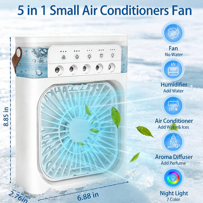 3-Speed Portable Misting Cooler Desk Fan