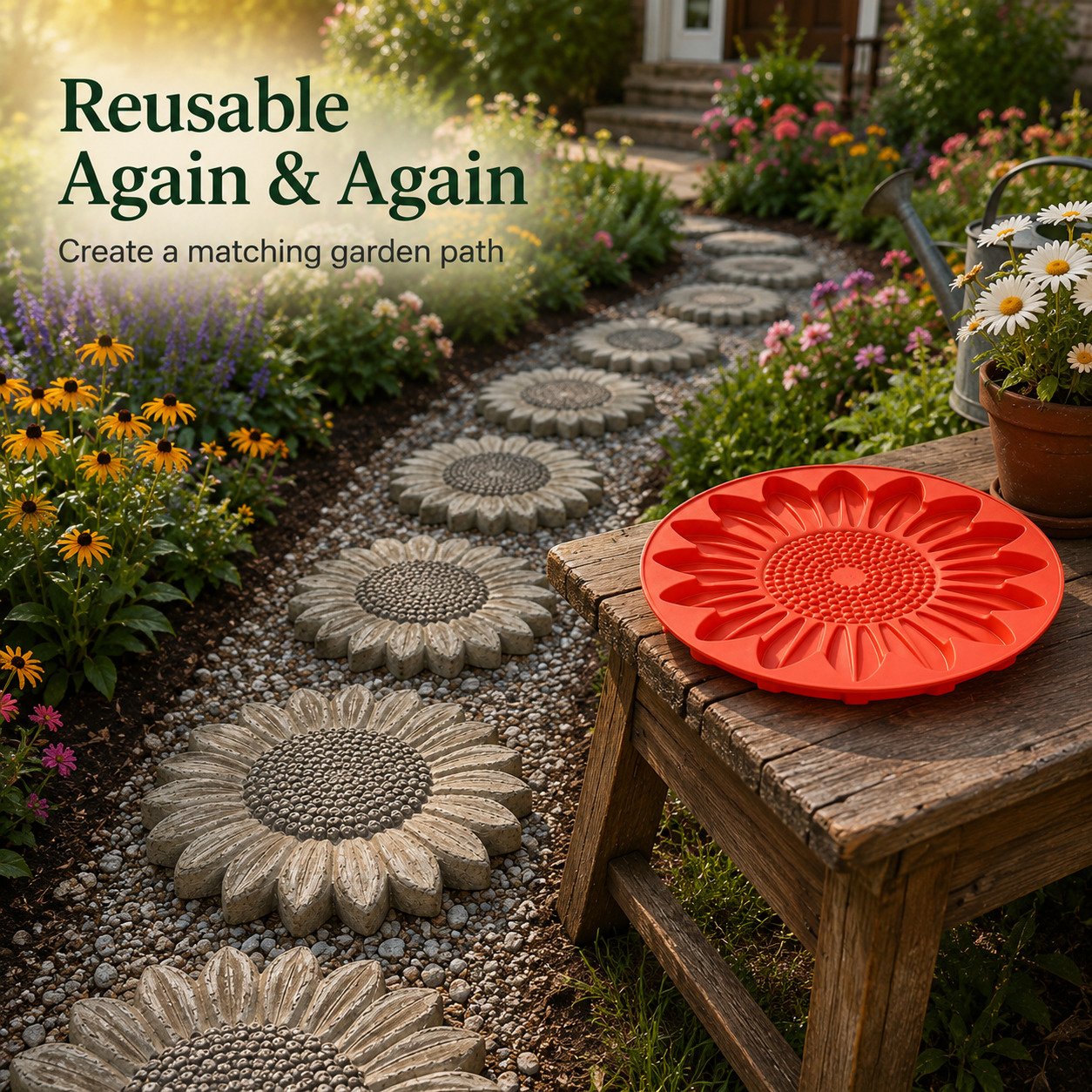 🌻Reusable Sunflower Stepping Stone Mold (📦Buy 2 Free Shipping)