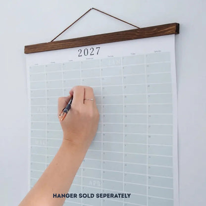 🔥 HOT SALE! 🗓️🏡 2027 Cozy Pecan Print Wall Calendar – 12-Month Vertical Planner