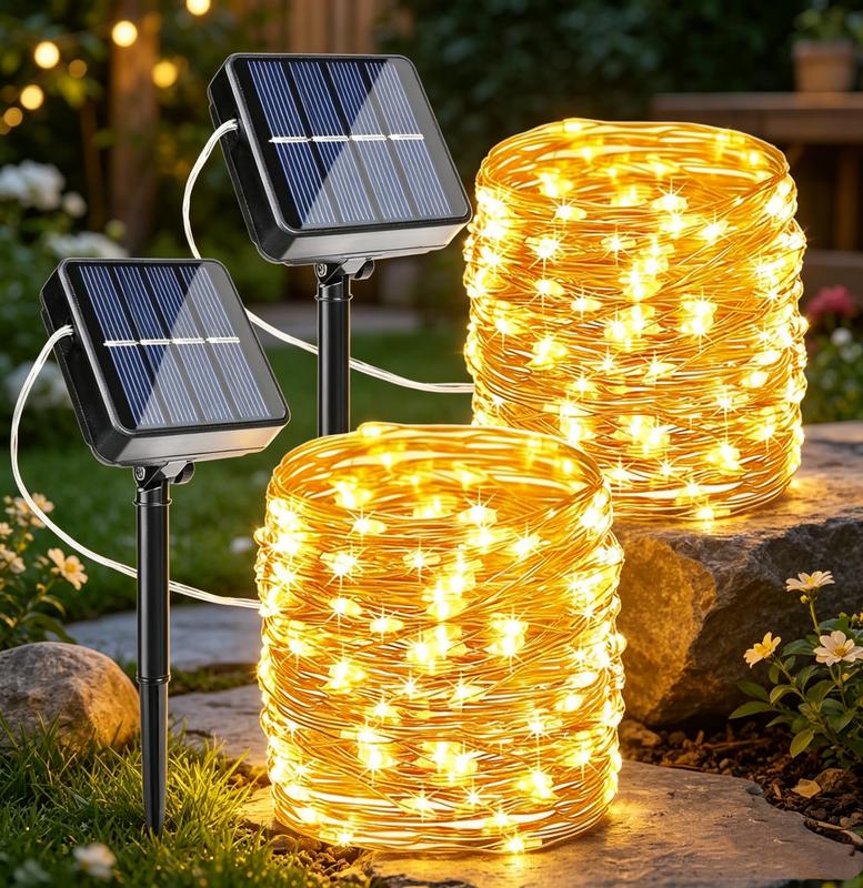 🎁Christmas Sale 50% 🔥2-Pack Solar Outdoor String Lights