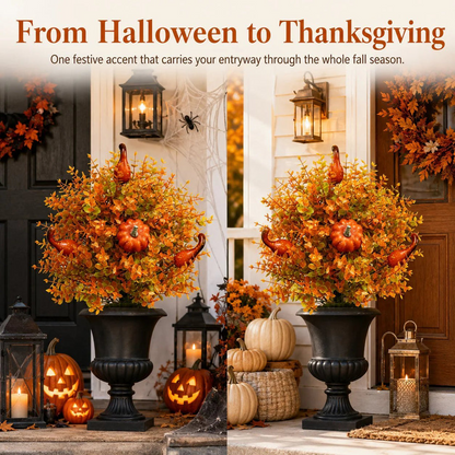🔥Halloween Early Bird Special Sale 50% OFF - Artificial Fall Pumpkin Tree Stakes🍂