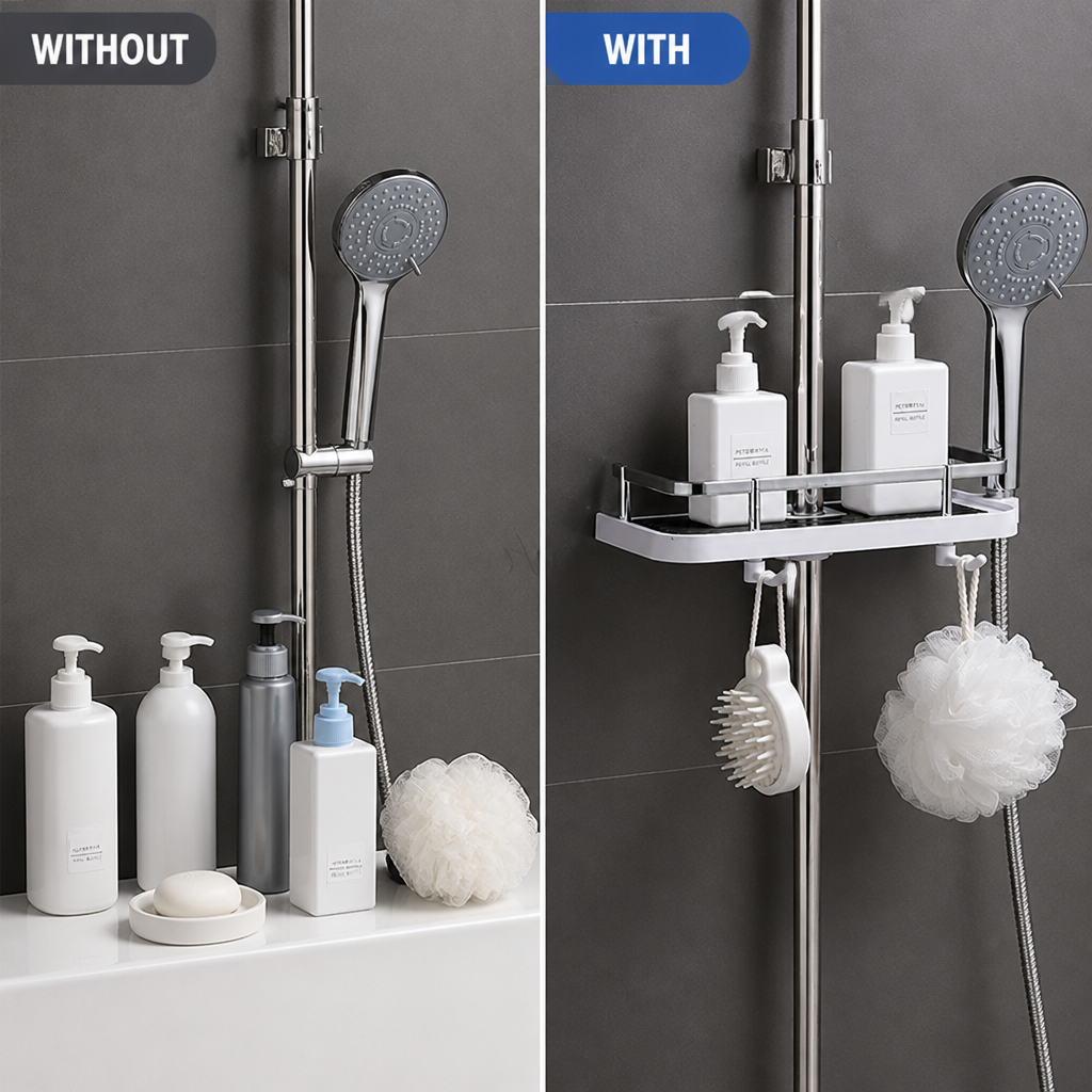AquaNest™ — Transform Your Shower into a Calm, Clutter-Free Oasis