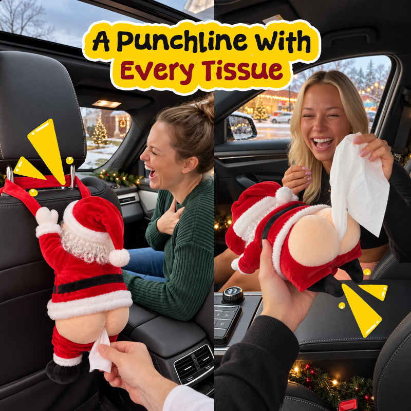 Funny Santa Butt Tissue Box Holder – Hilarious Christmas Decor & White Elephant Gag Gift!!!