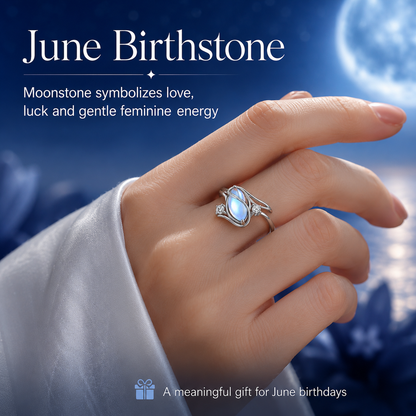 💍 Rainbow Moonstone Ring