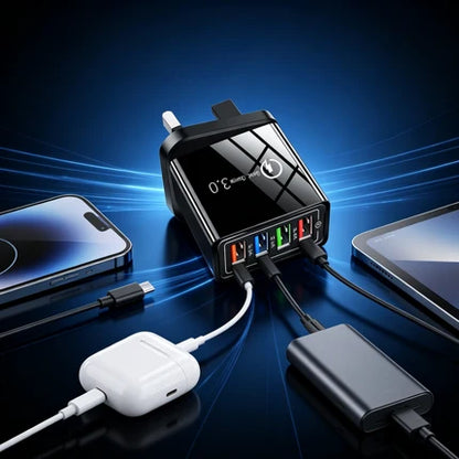 ⚡4-Port USB Wall Charger Block – Quick Charge 3.0 Multi-Port Power Adapter for iPhone, AirPods, Apple Watch & Power Bank