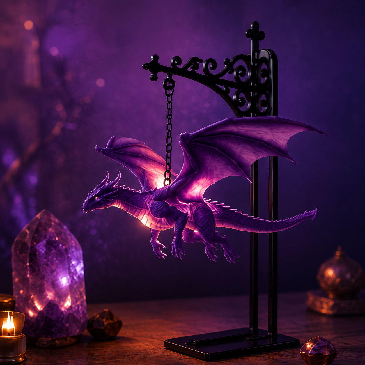 🔮 Transform Your Bookshelf Into a Fantasy Realm! Mystical Hanging Dragon Figurine Decor — Gothic Floating Dragon Statue Booknook Ornament