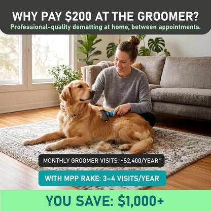 FurEase™ 2-in-1 Deshedding & Dematting Pet Brush