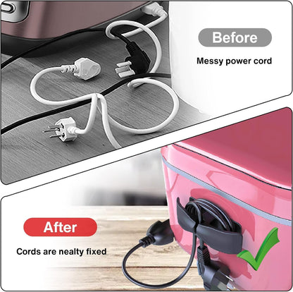 Cord Organizer for Appliances, Cord Holder Cord Wrap Cable Organizer Stick On Flat or Round Surface for Small Kitchen Appliances, Blenders, Coffee Maker, Pressure Cookers and Air Fryer