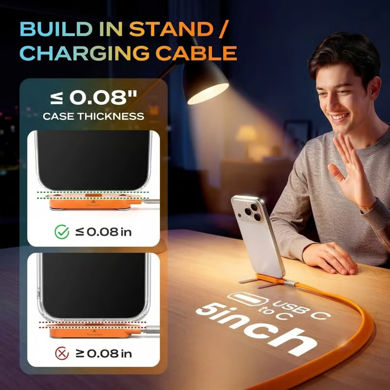 🔥Fast-Charging Cable with Detatchable Stand