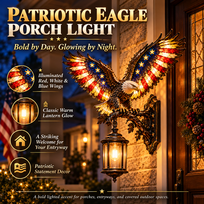 🦅🇺🇸 Freedom Wings – Patriotic Eagle Porch Wall Light