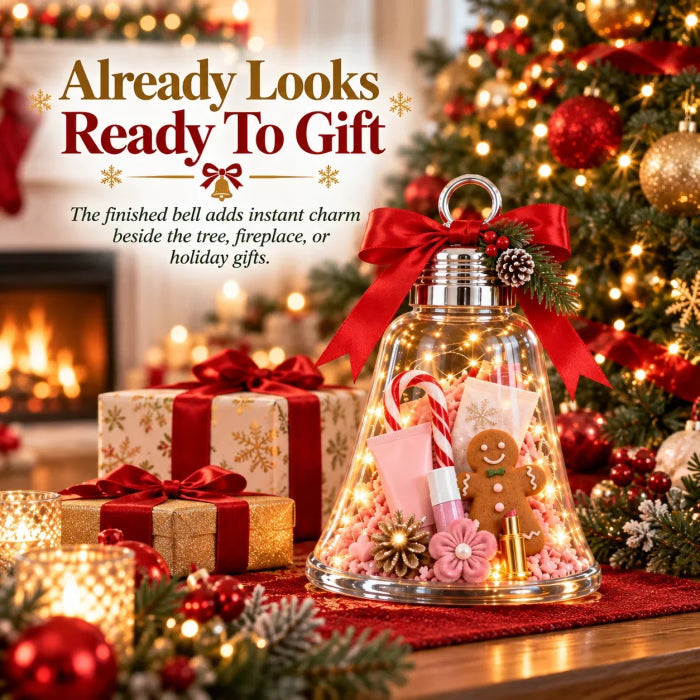 🔔Fill-Your-Own Christmas Bell Gift Box -- Clear DIY Surprise Container for Small Gifts & Stocking Stuffers