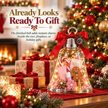 🔔Fill-Your-Own Christmas Bell Gift Box -- Clear DIY Surprise Container for Small Gifts & Stocking Stuffers