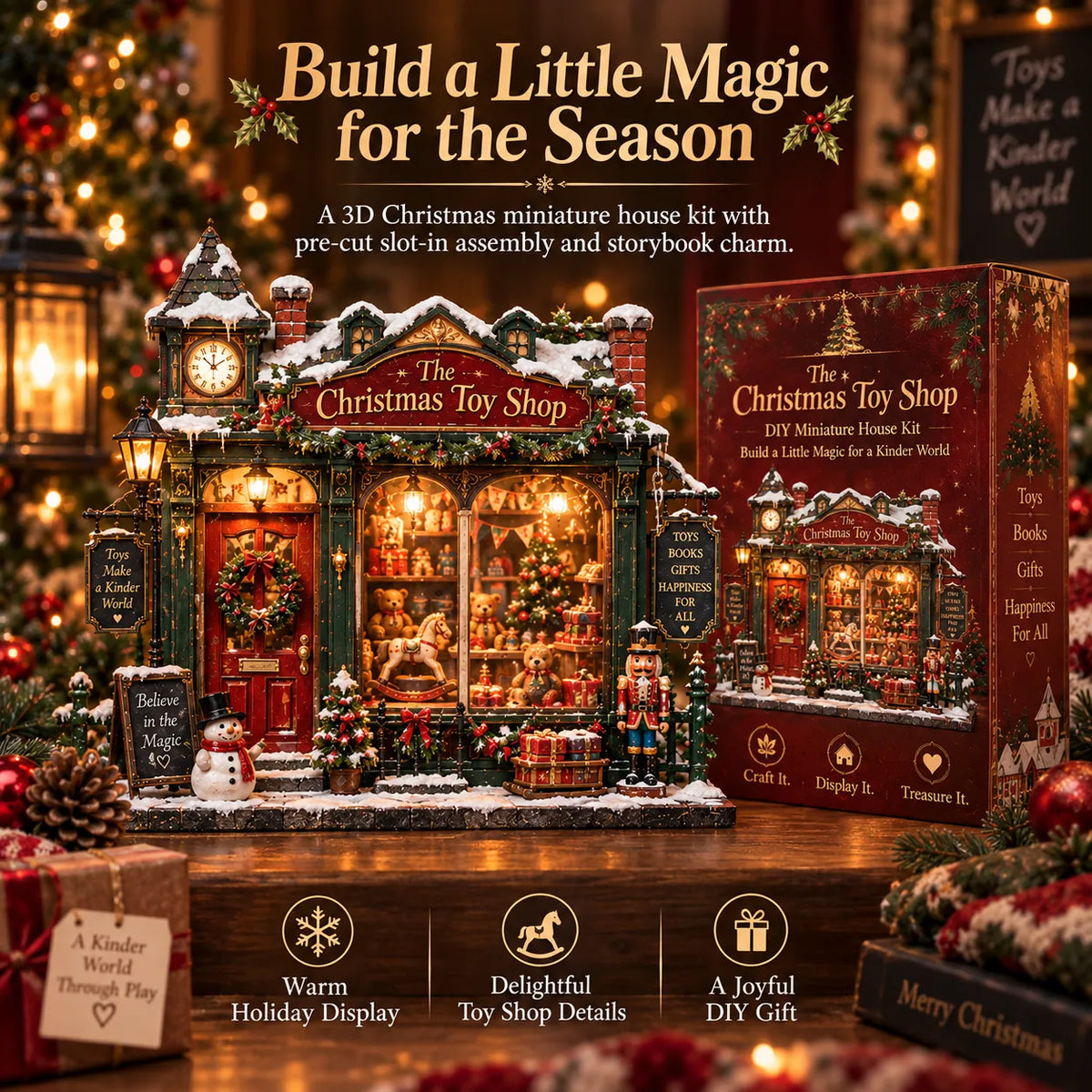 🎄 The Christmas Wish Cottage™-3D Slot-In DIY Christmas Craft Kit