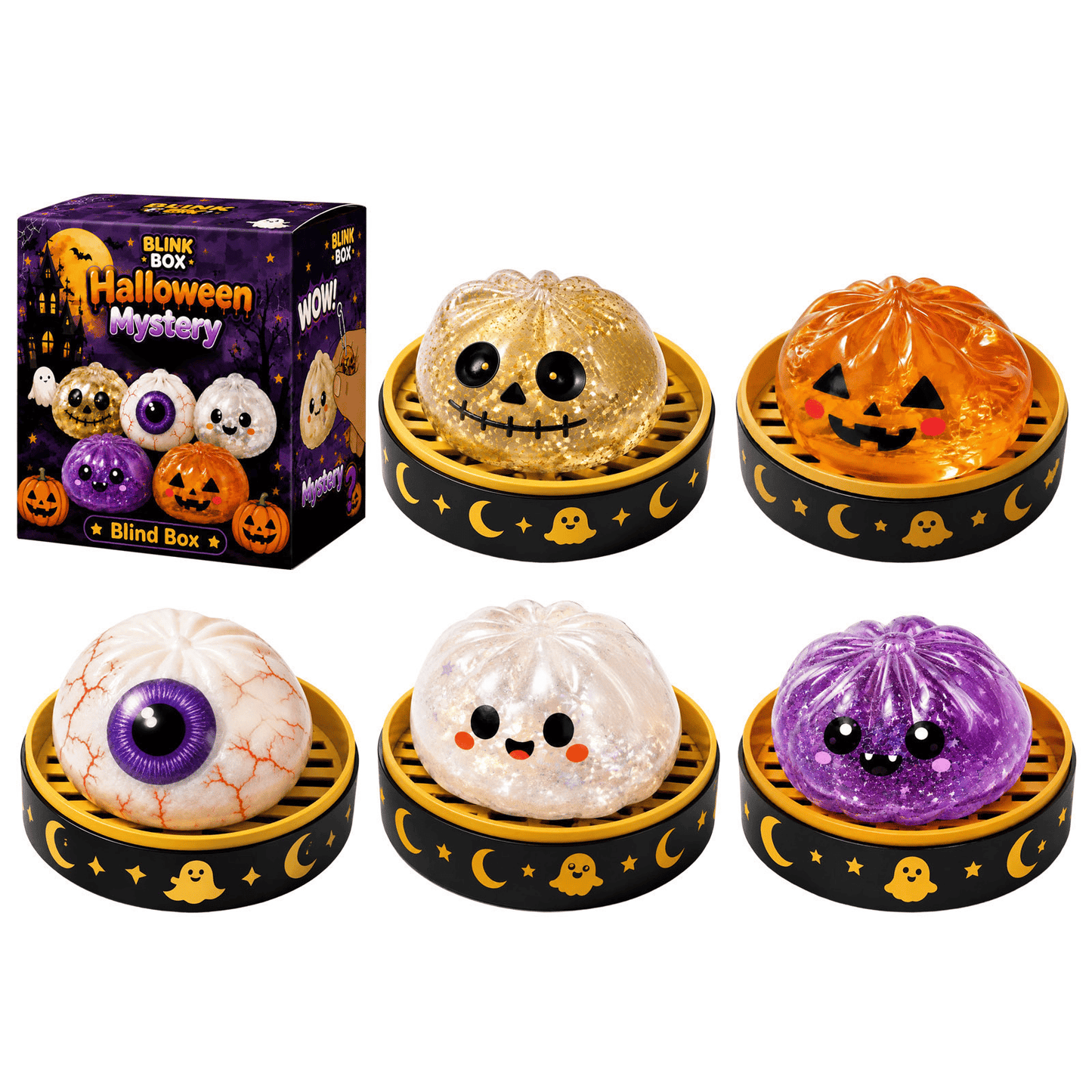 ⚡Hot Sales 50% OFF🔥Cute Halloween Scary Ghost Maruko Squeeze Toy Set