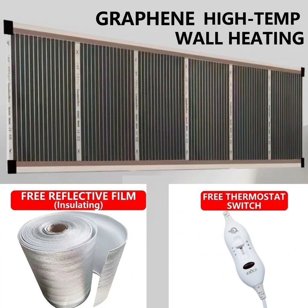 🔥Fast-heating 3-second wall heater made of graphene honeycomb structure with infrared ceramic—quiet and energy-efficient for indoor wall mounting