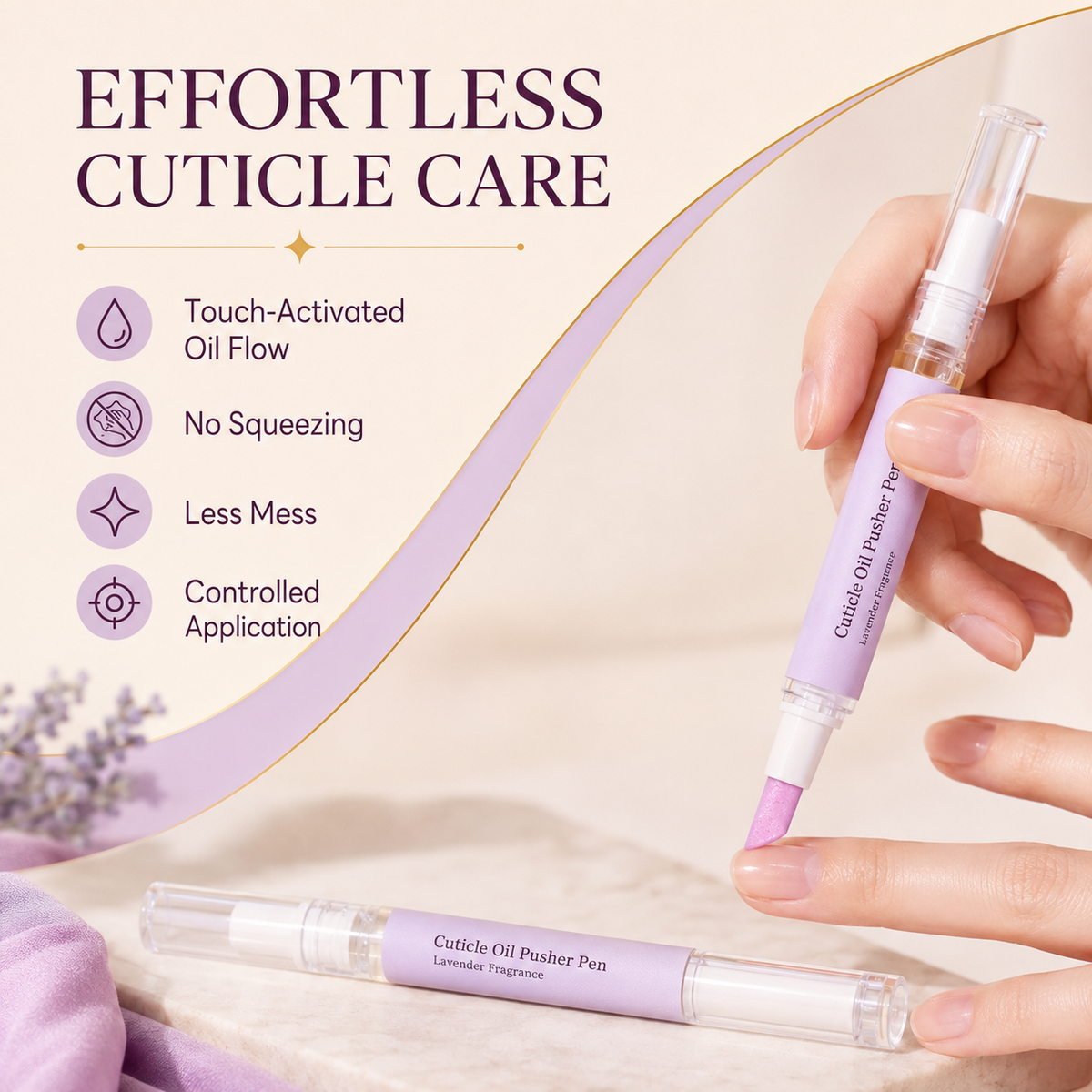 🔥Limited Time 49% OFF | Cuticle Remover Pen Set with Cuticle Oil, Portable Cuticle Softener for Home DIY & Professional Nail Salon Manicure