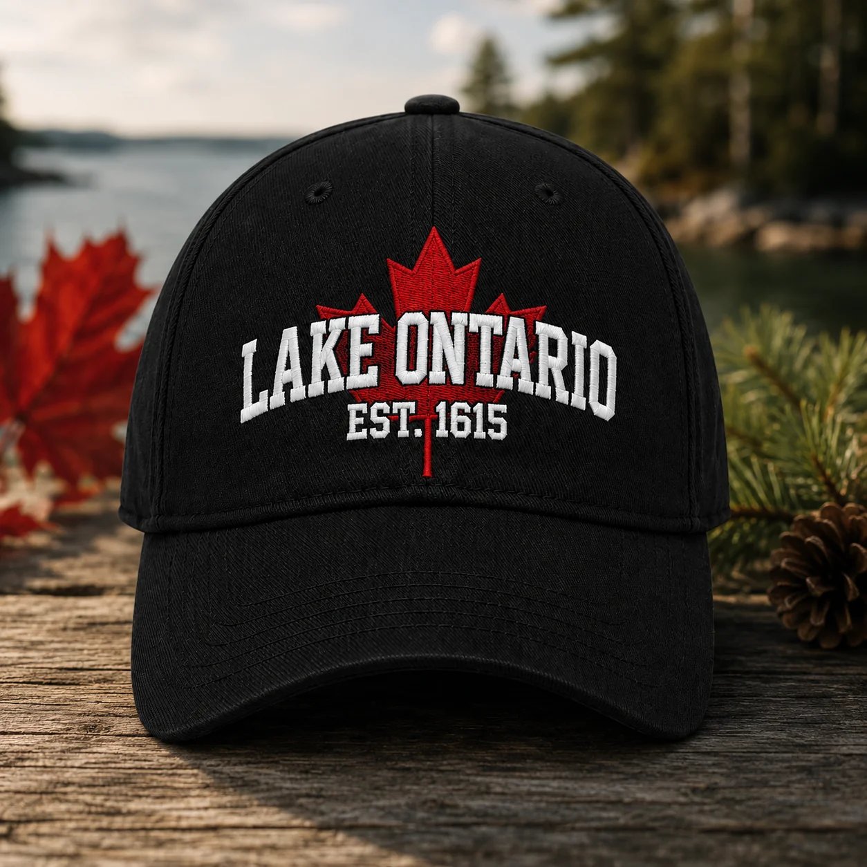🔥LAST DAY 50% OFF -- 🍁Lake Ontario Forever – Heritage Embroidered Cap (🧢100% Cotton)