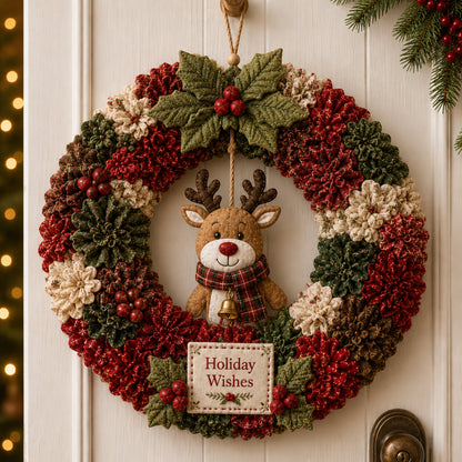 🔥Last Day 🔥🎄 3D Fabric Poke Wreath DIY Kit