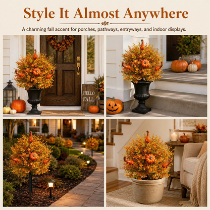 🔥Halloween Early Bird Special Sale 50% OFF - Artificial Fall Pumpkin Tree Stakes🍂