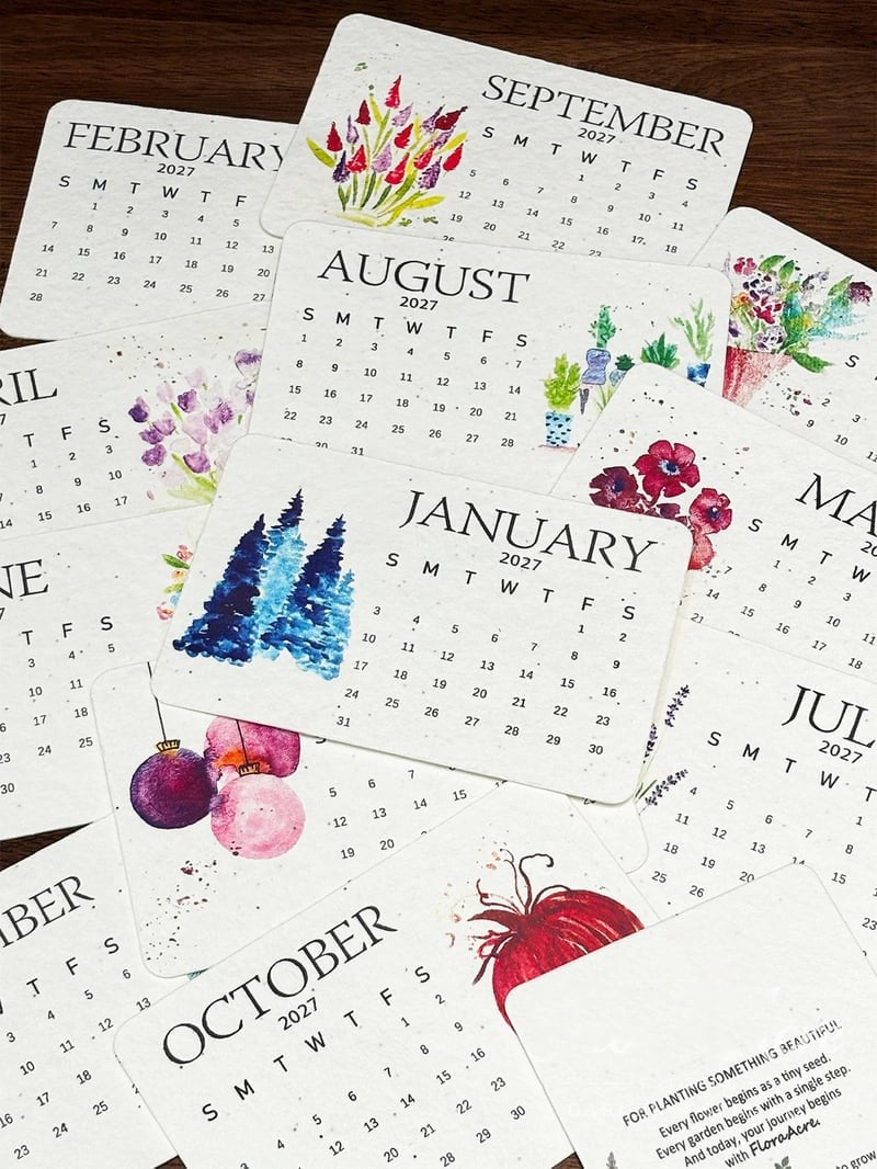✨🏆Early Holiday Sale 49% OFF🌱Eco-Friendly Plantable “Timeless” Seed Calendar 2027