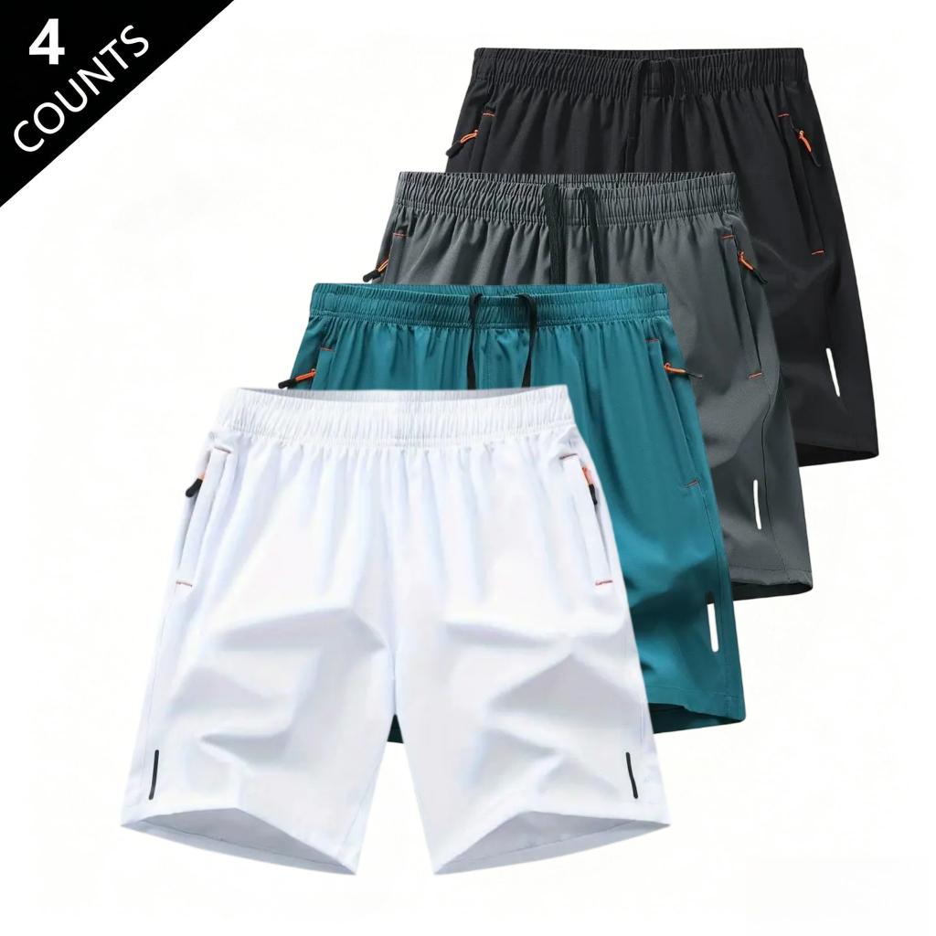 👖☀️ Summer Casual Men’s solid-color shorts with zippered pockets