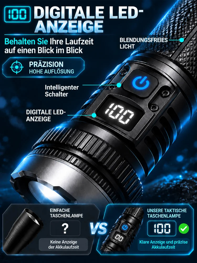 🔦【Ultra Bright Sky Cannon】Ultra-bright white laser flashlight, rechargeable and portable for emergencies
