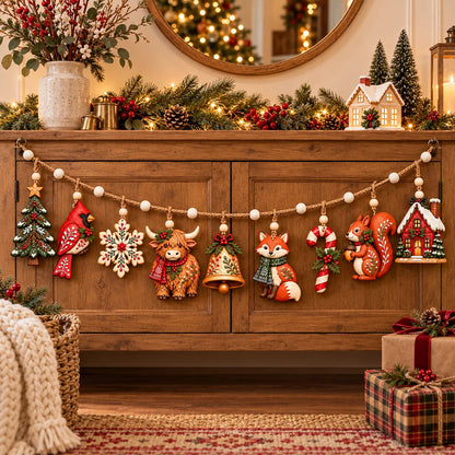 ⏰ LAST DAY 49% OFF - 🦌 Lighted Woodland Christmas Garland