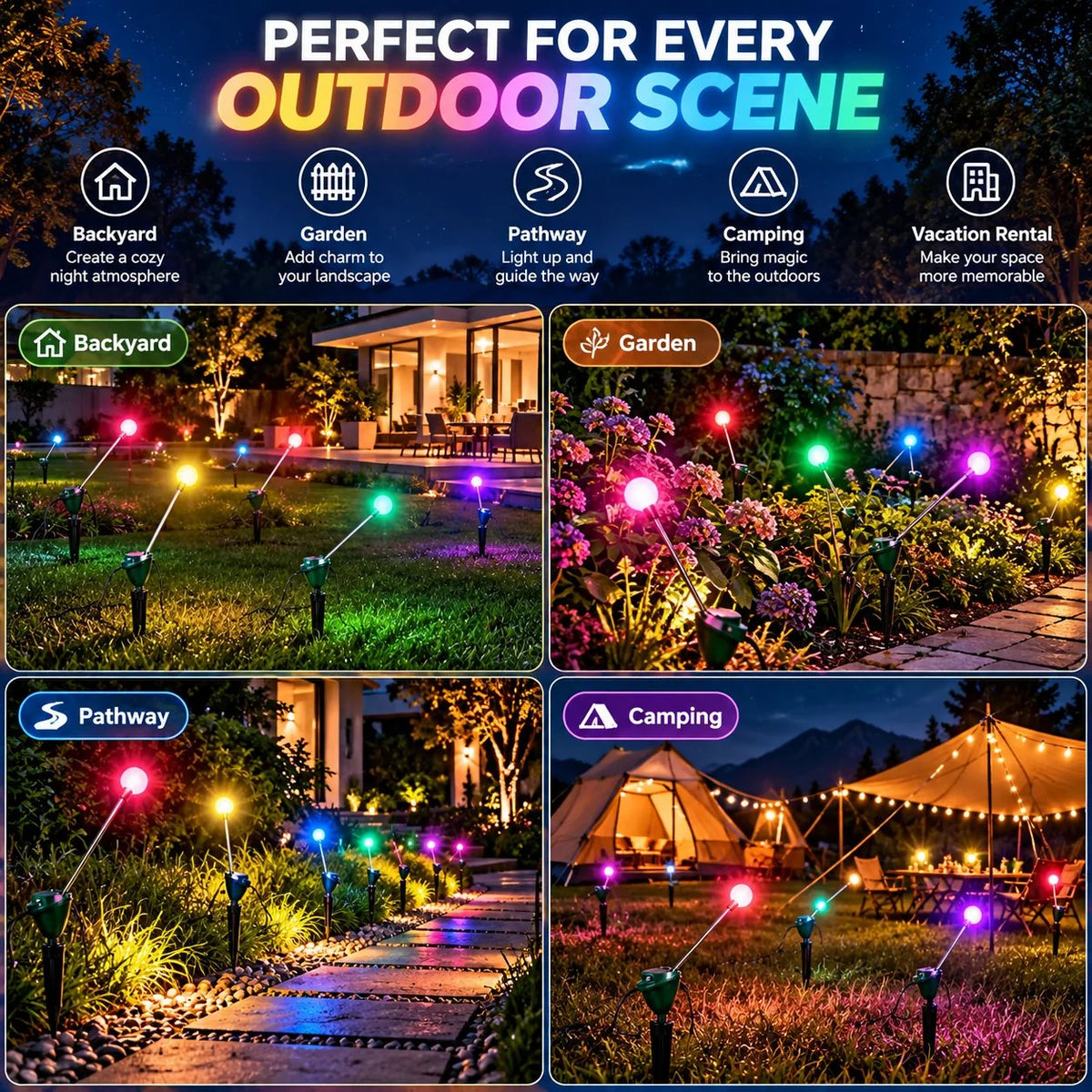 ✨ Swaying Firefly Garden Light – 7-Color Kinetic Outdoor Light for Lawn, Garden & Pathway Decor