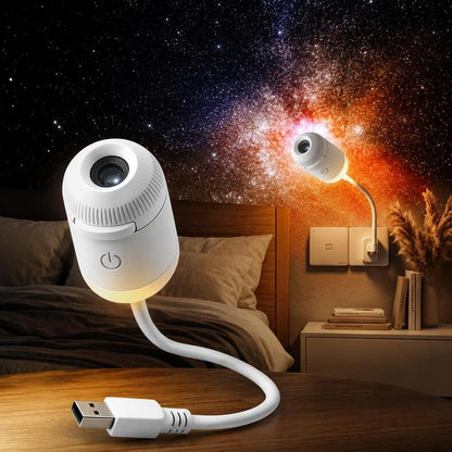 USB Star Projector Lamp, Galaxy Projection & Bedside Night Light🌌