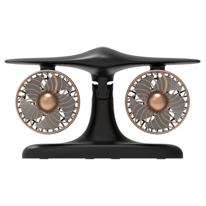 Desktop TwinFan - Compact Double Turbine Desk Fan with RGB Ambient Light for Office & Study