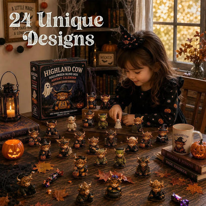 2026 Highland Cow Halloween Countdown Calendar — 24 Days of Spooky Surprises