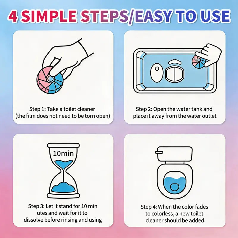 🚽✨ Dual-Color Toilet Cleaning Agent 🌊💙