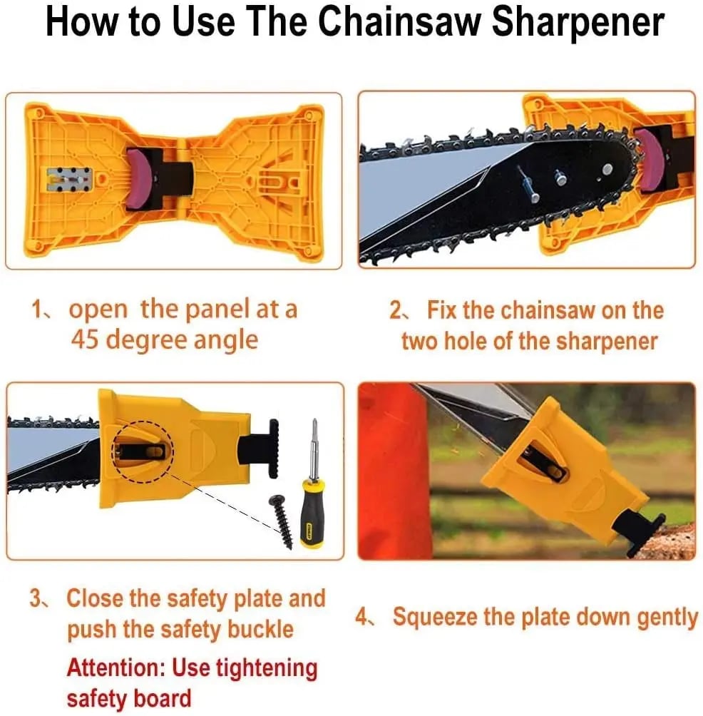 Universal Chainsaw Chain Sharpener Tool - Precision Sharpening for All 14"-20" Chainsaws 🪚