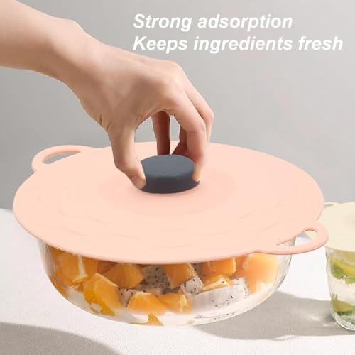 5 Pcs Non-Slip Silicone Suction Container with Lid