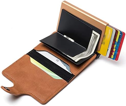 Pop-Up Aluminum Metal RFID Blocking Slim Card Holder Wallet